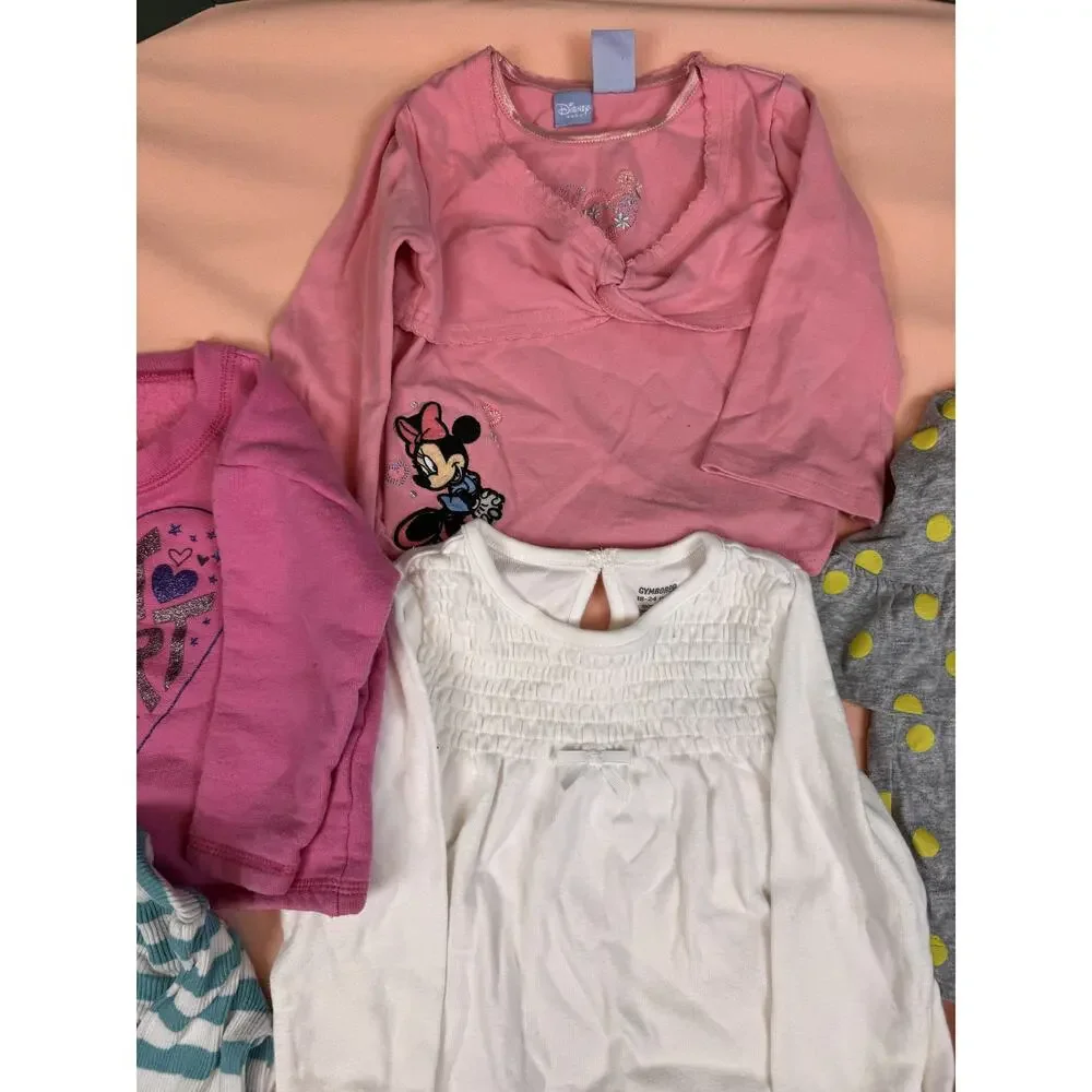 Girls 18M Fall Winter Clothing Bundle 8 Pc Nike Disney Gymboree Carters SKU #917